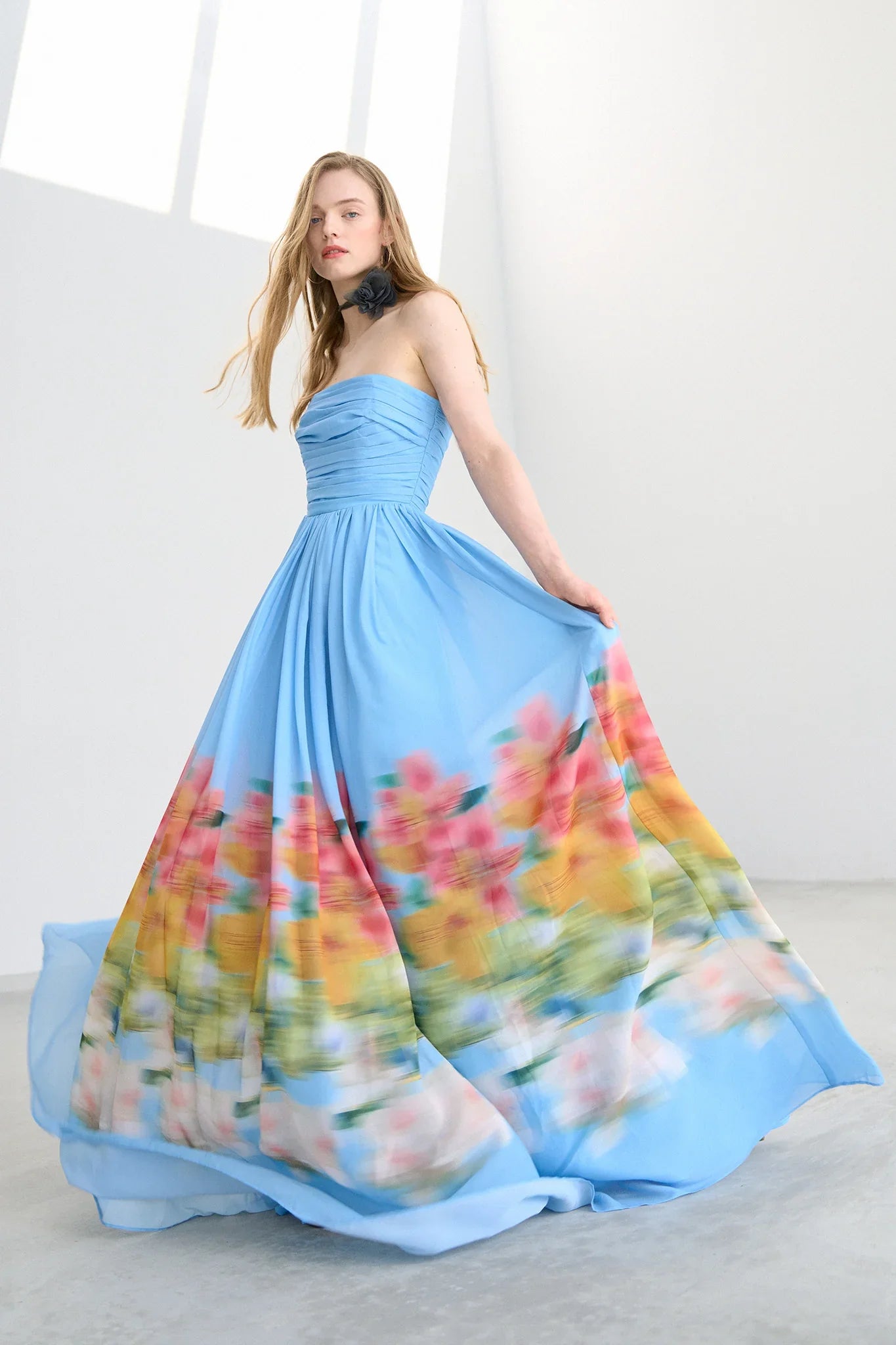 SAU LEE Camille Dress - Blue Multi / 00