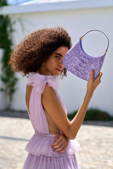 SAU LEE mini sau SEQUIN MINI BAG - Lavender