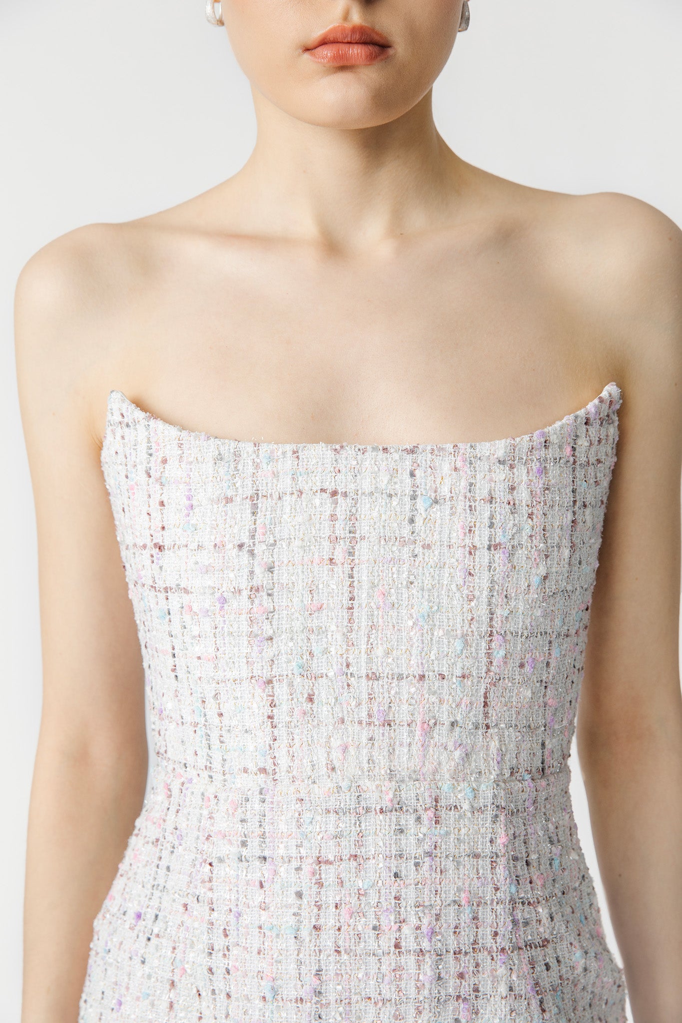 Alicia Tweed Mini Dress-SAU LEE