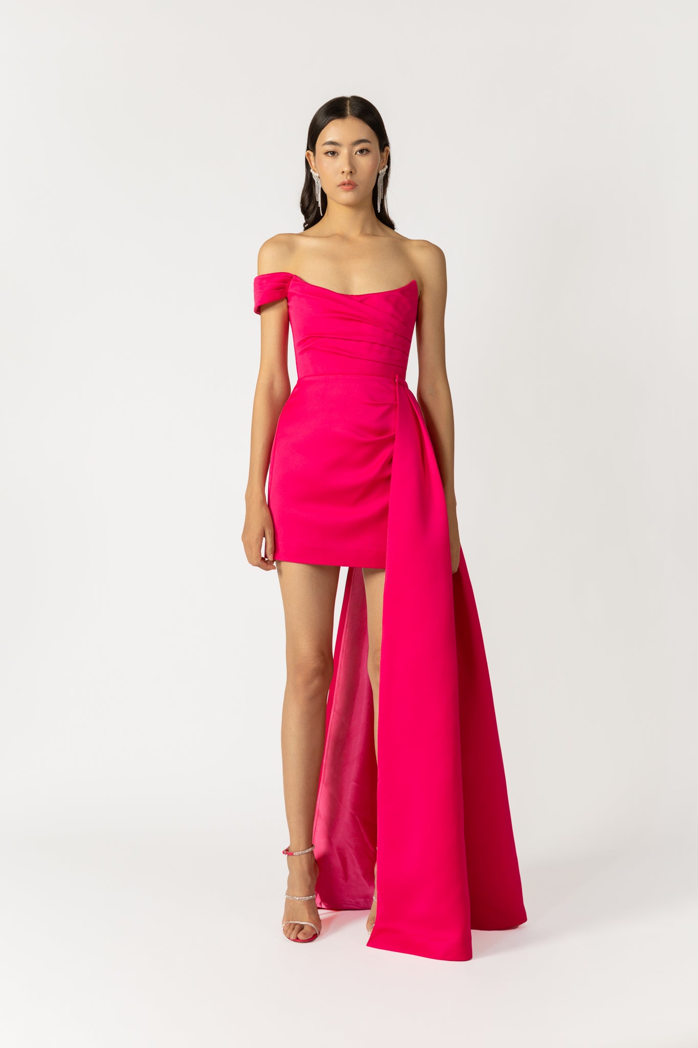 Brenda Dress - SAU LEE #color_hot pink