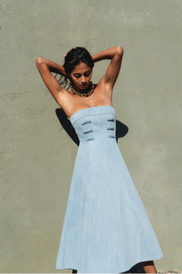 Twyla Denim Midi Dress