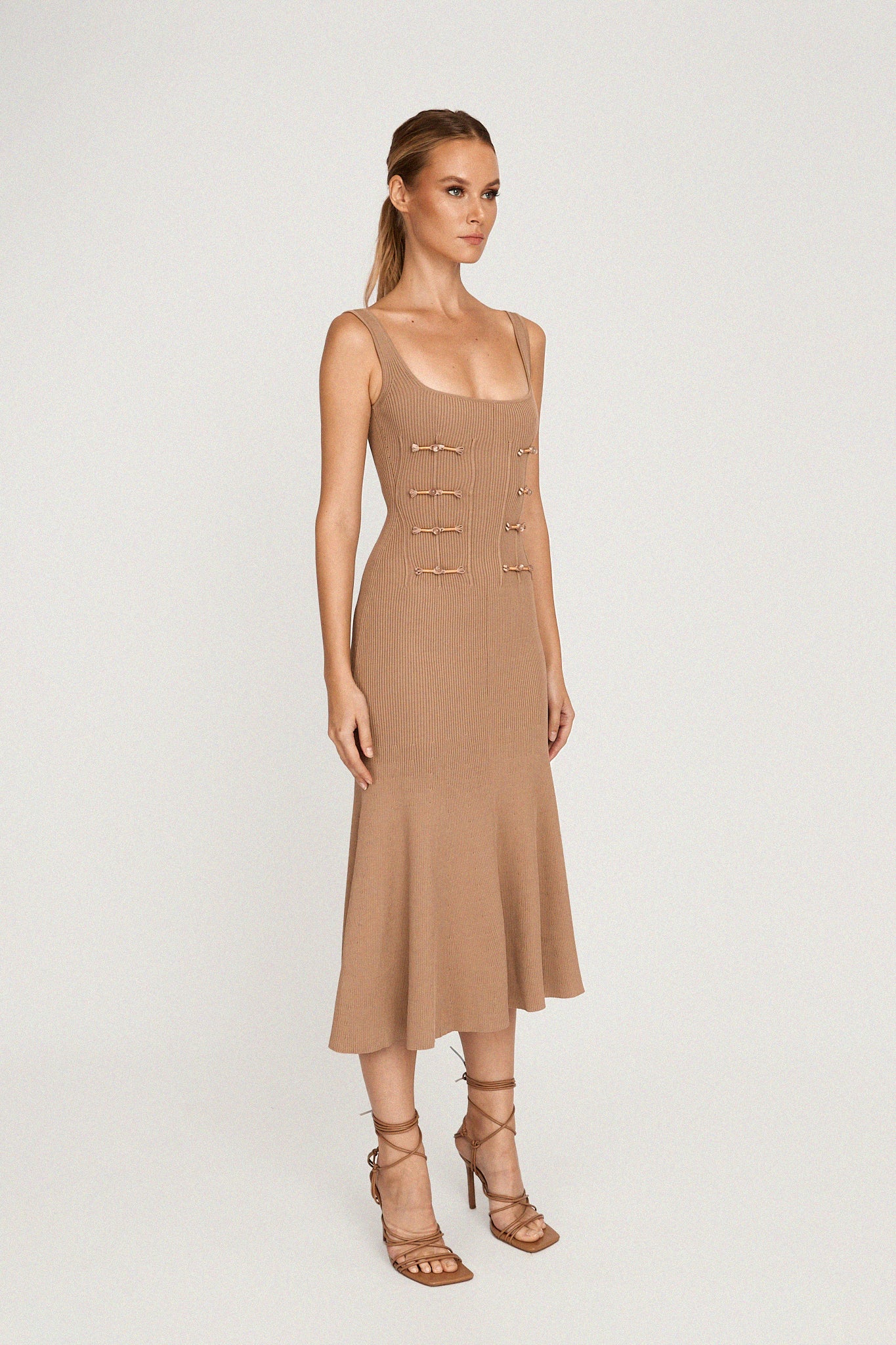Daniela Knit Dress - Taupe #Sau Lee
