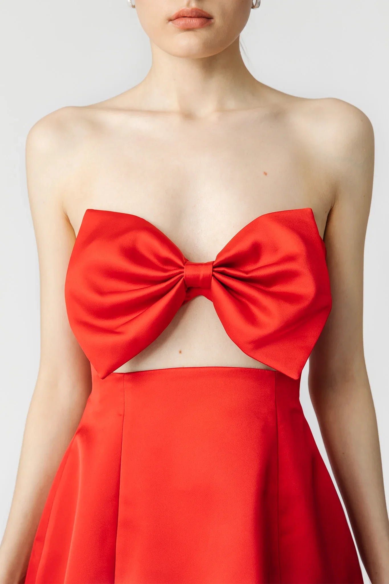 SAU LEE Estelle Strapless Mini Dress - Red / 00