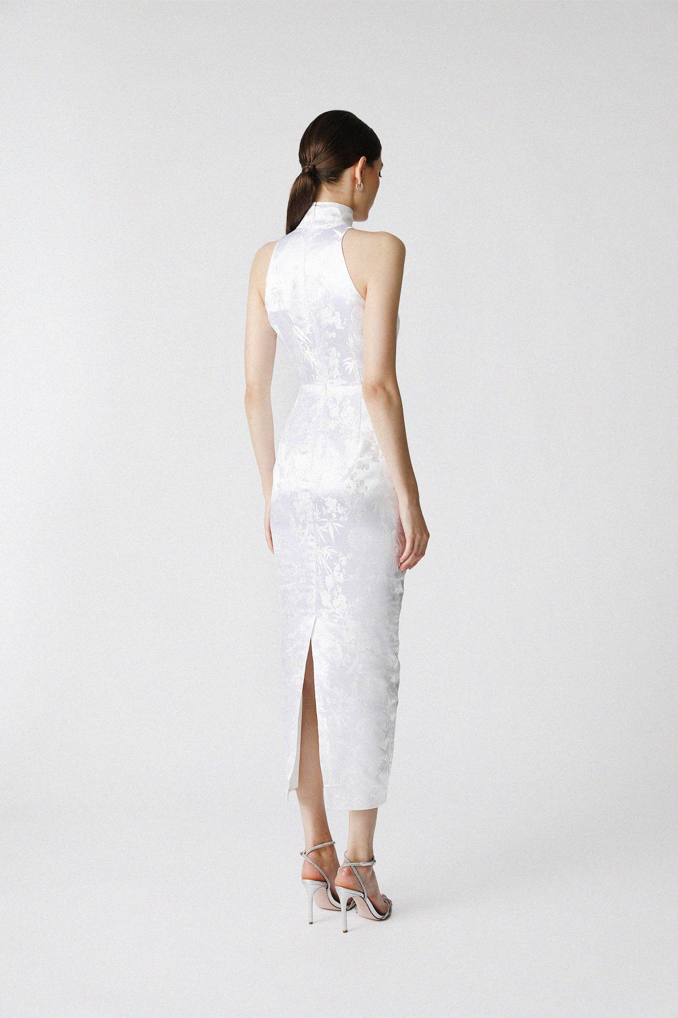 Jill Chinese Jacquard Pencil Dress-Ivory-SAU LEE#color_ivory