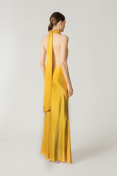 Penelope Backless Satin Gown-SAU LEE