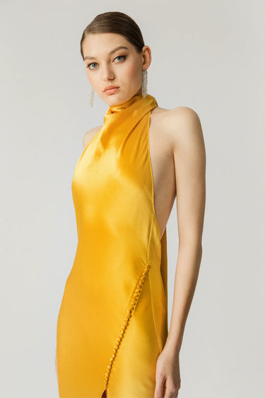 Penelope Backless Satin Gown-SAU LEE
