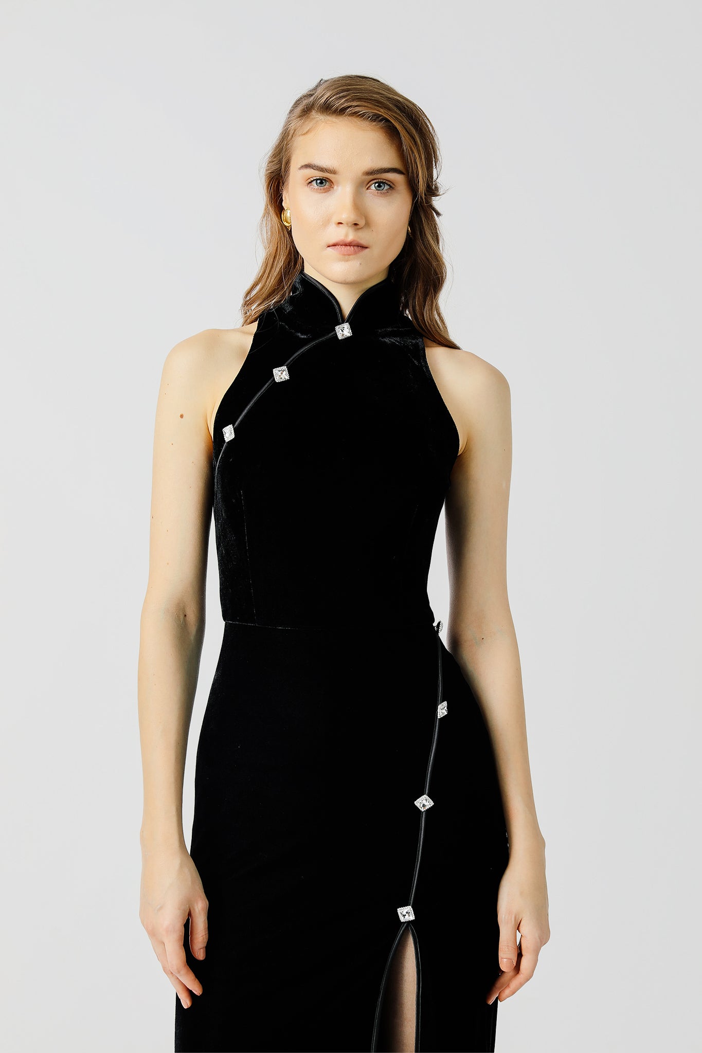 Ariana Velvet Gown - Black #Sau Lee