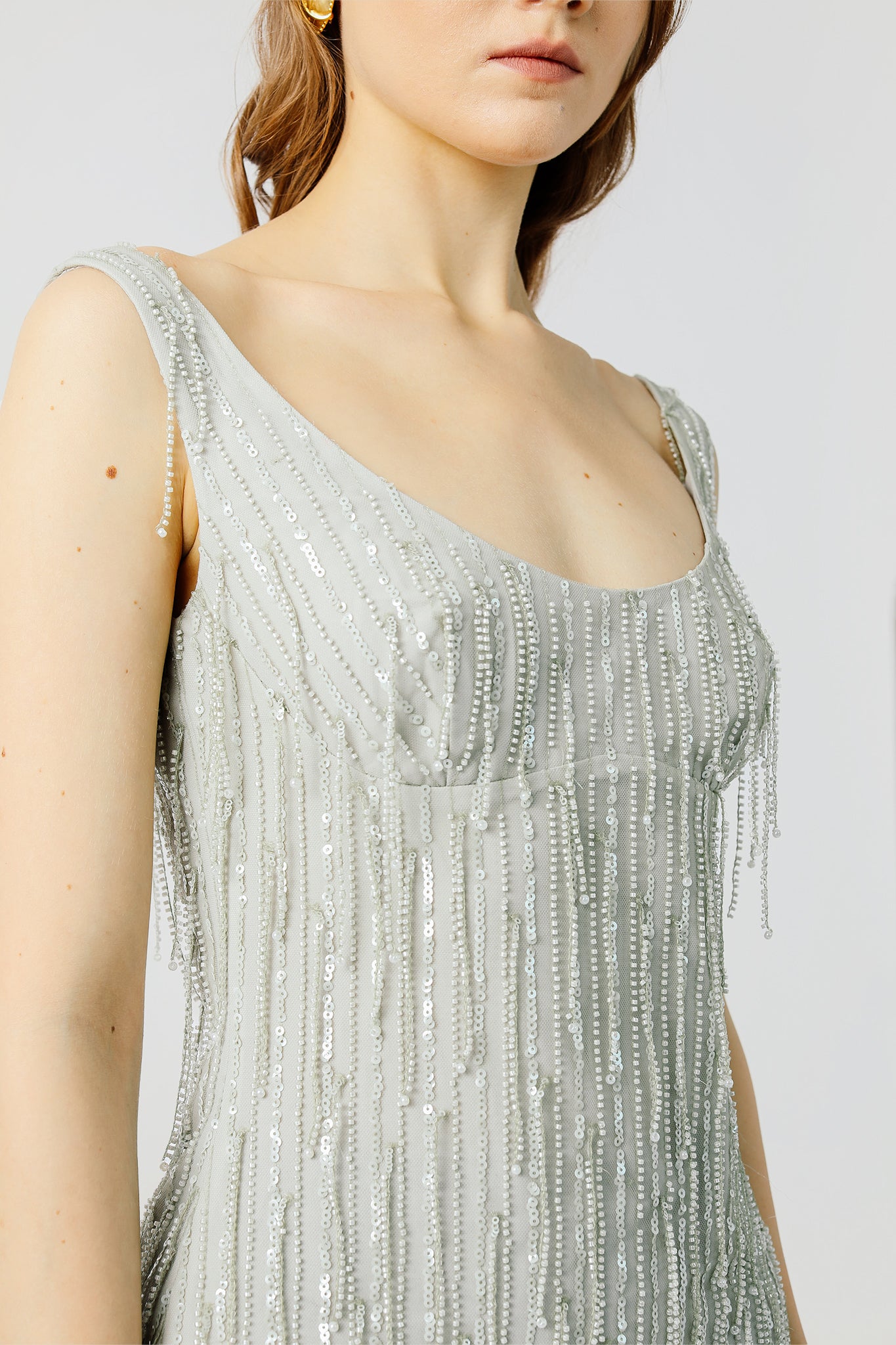 Billie Dress - Silver Sage #Sau Lee