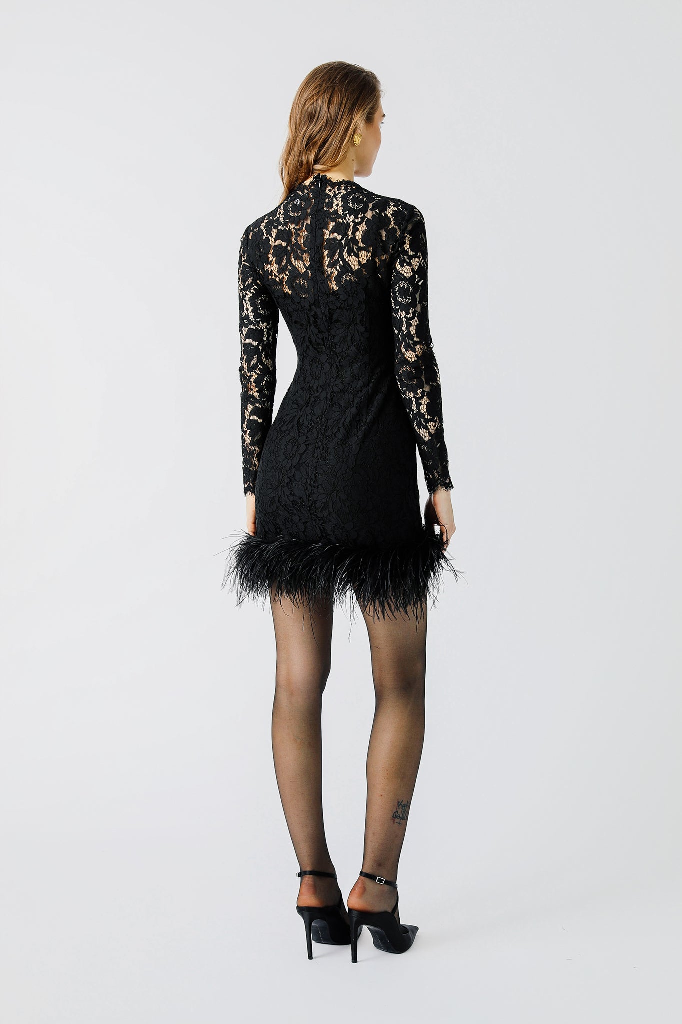 Mara Lace Mini Dress-SAU LEE