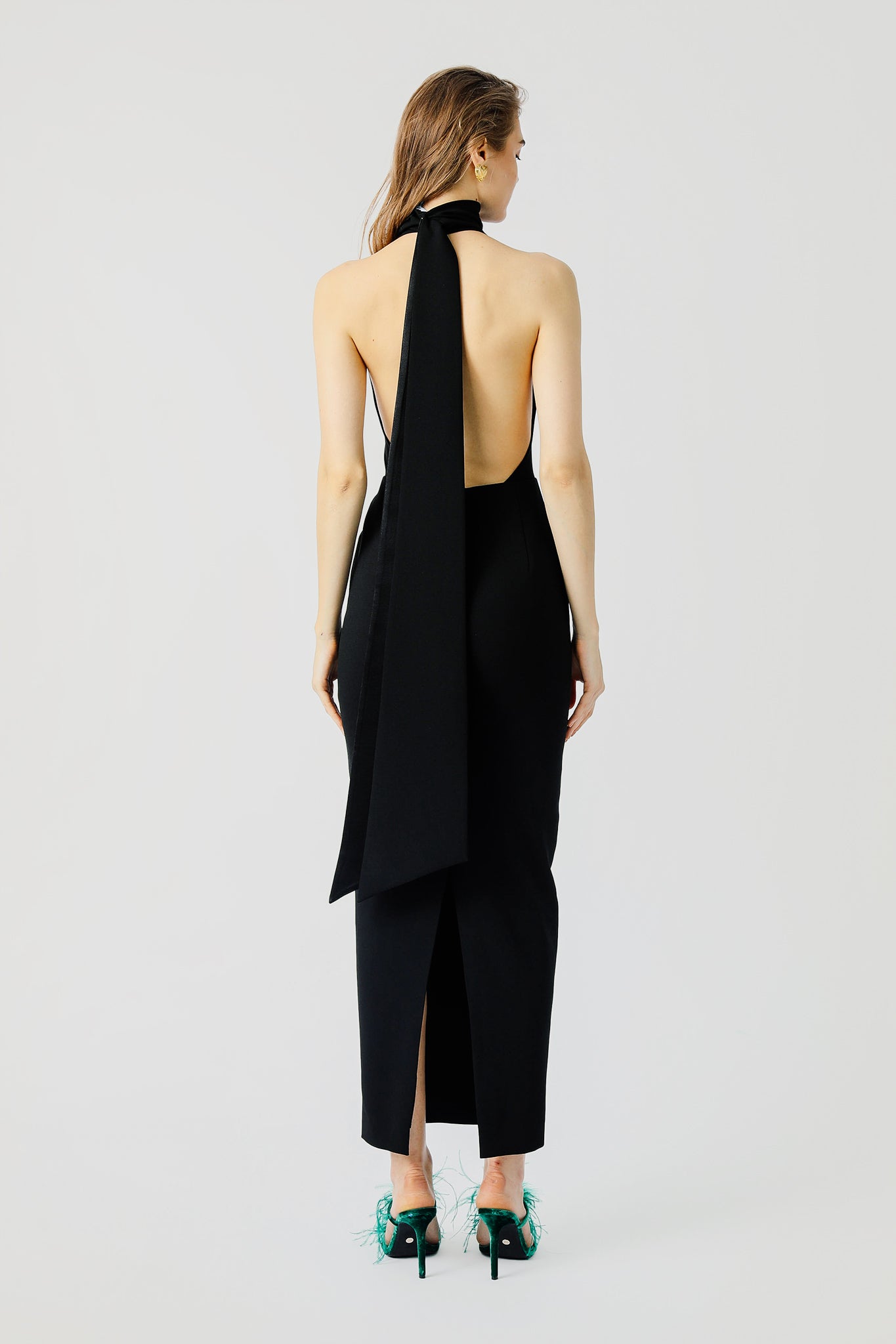 Patricia Backless Midi Dress-SAU LEE