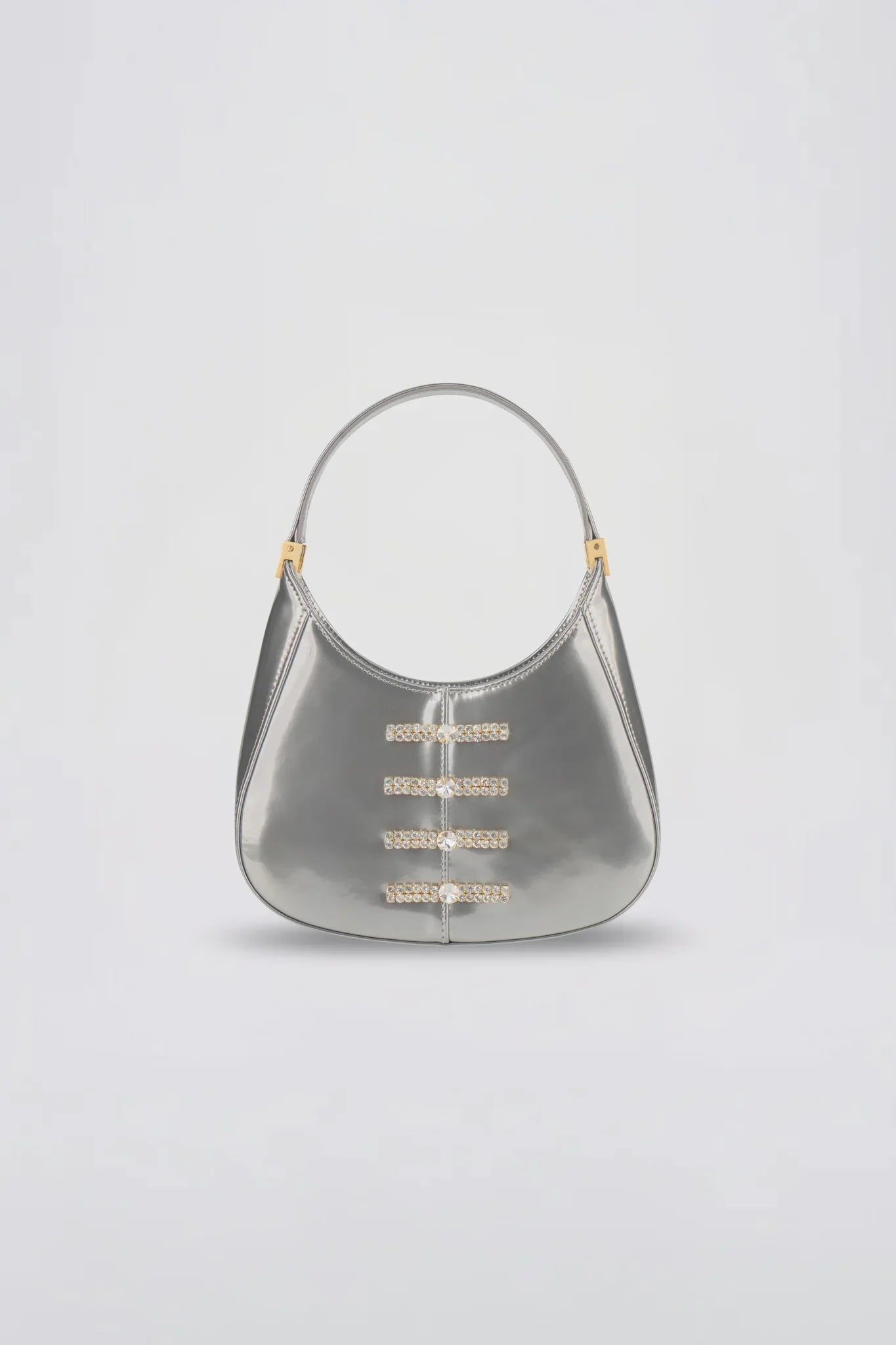 SAU LEE mini sau PATENT MINI BAG - Gunmetal