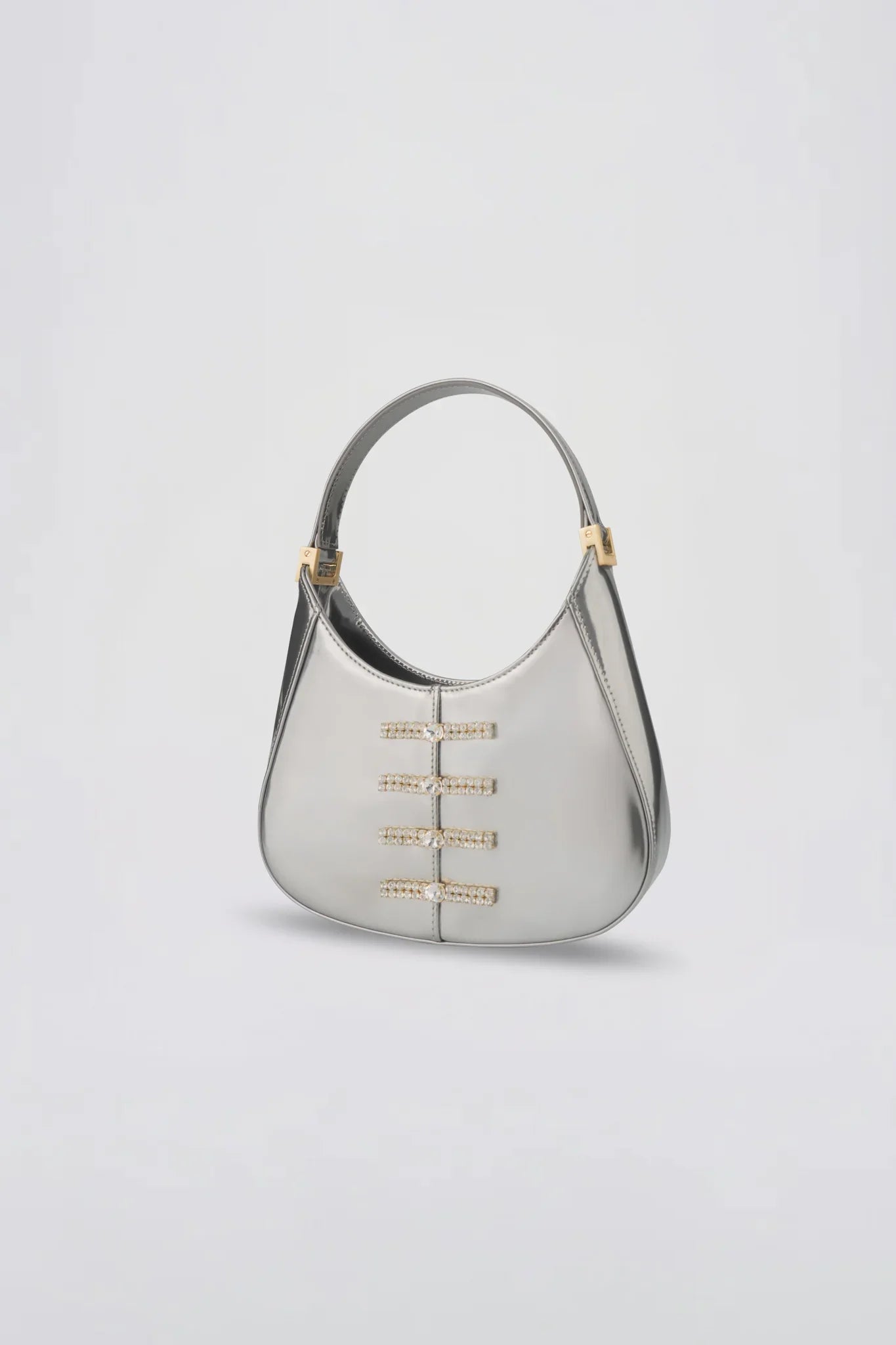 SAU LEE mini sau PATENT MINI BAG - Gunmetal