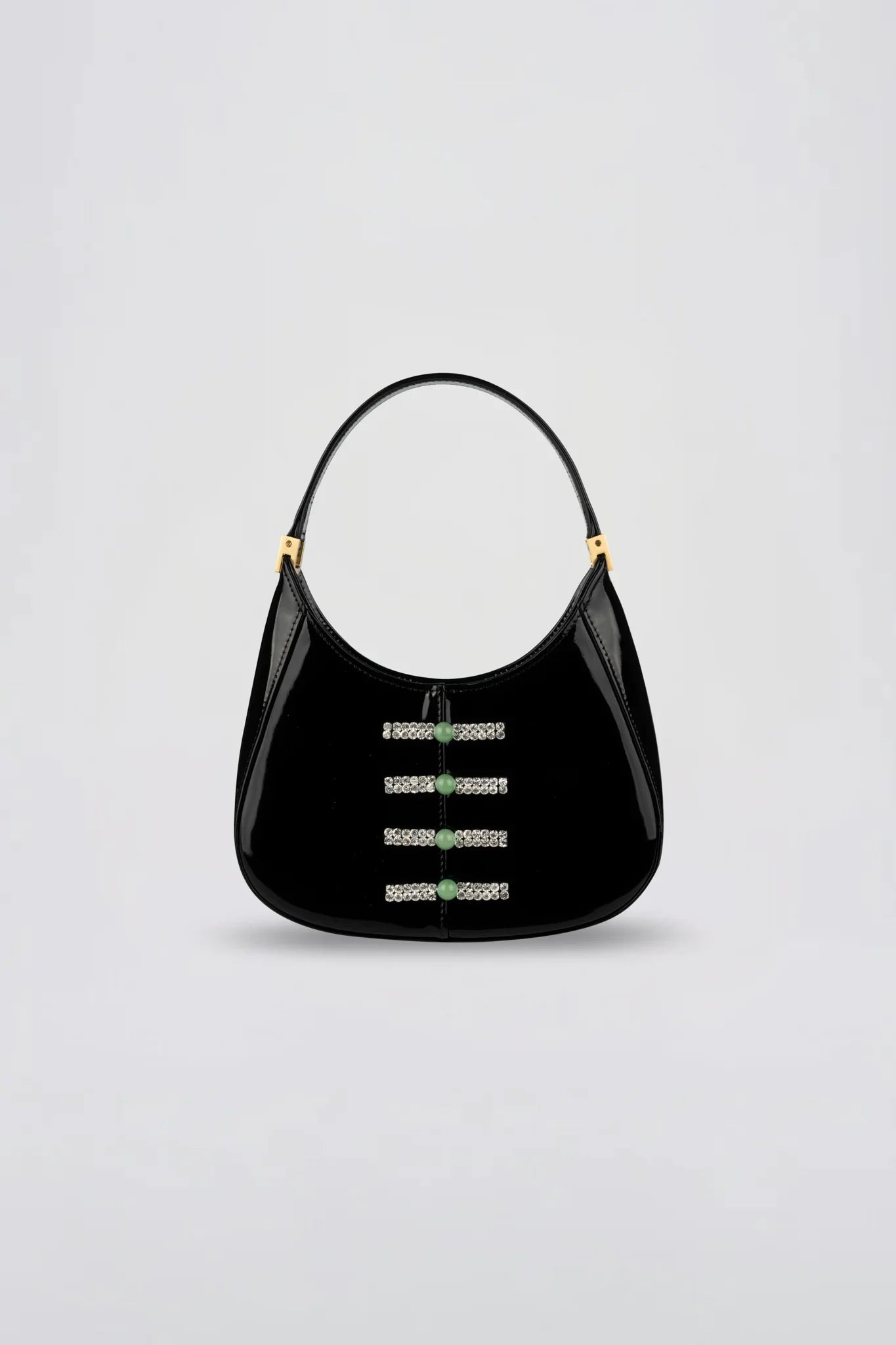 SAU LEE mini sau PATENT MINI BAG - Black