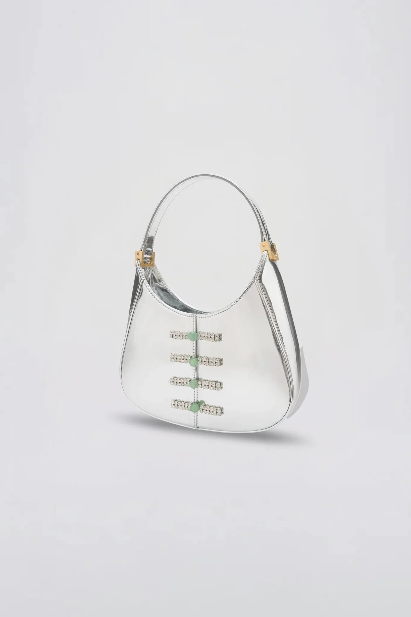 SAU LEE mini sau PATENT MINI BAG - Silver