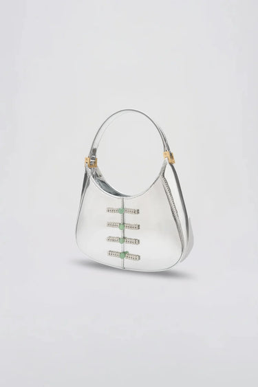 SAU LEE mini sau PATENT MINI BAG - Silver