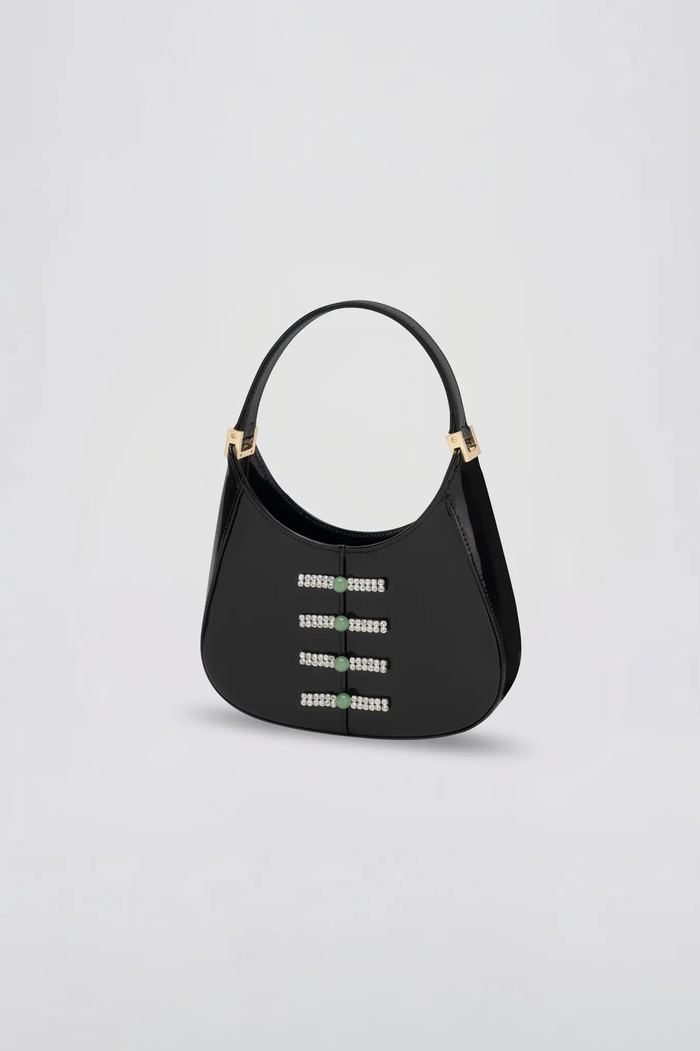 SAU LEE mini sau PATENT MINI BAG - Black