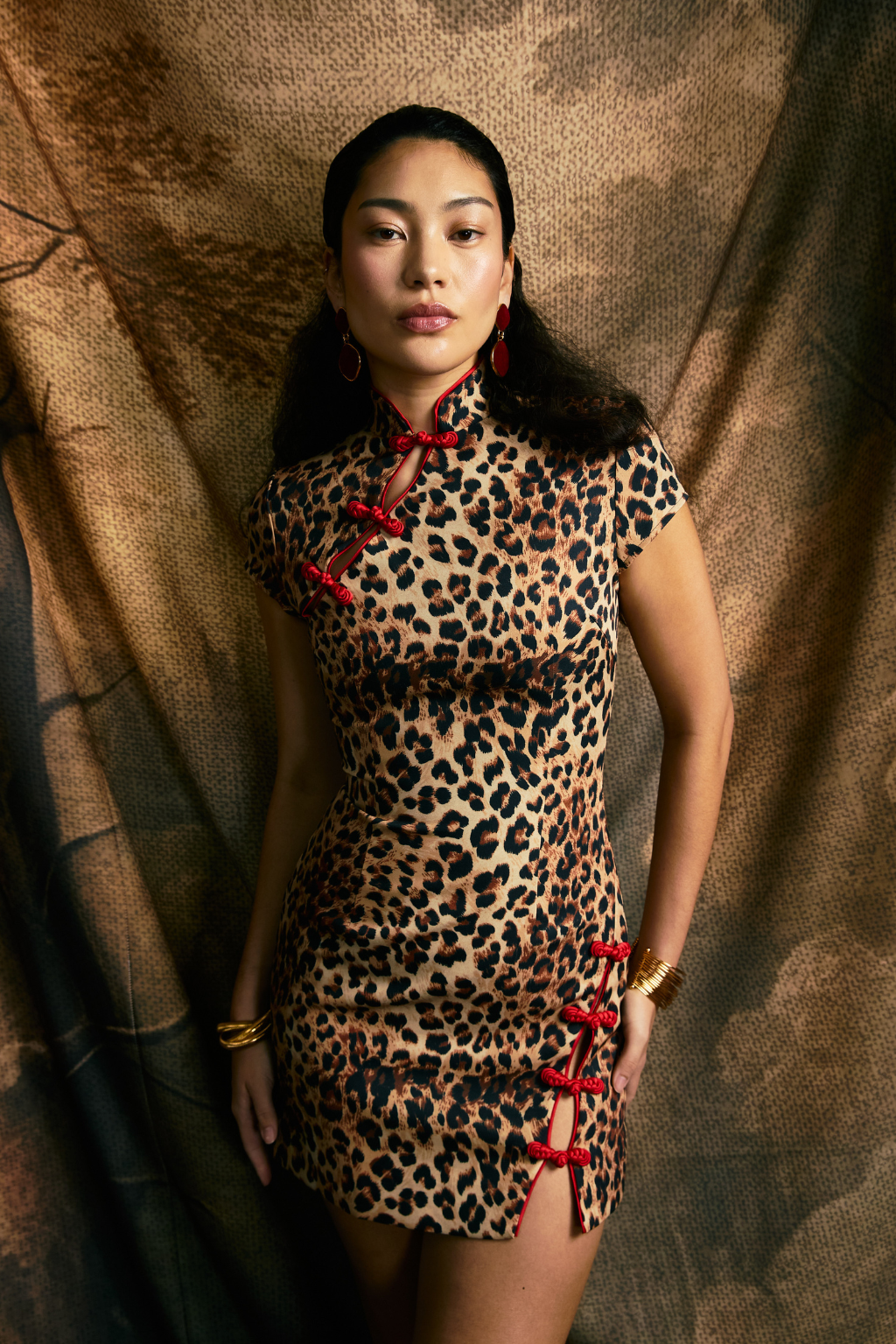 Iris Print Mini Dress