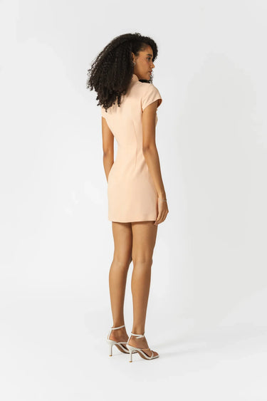 SAU LEE Iris Mini Dress - Nude Pink / 00