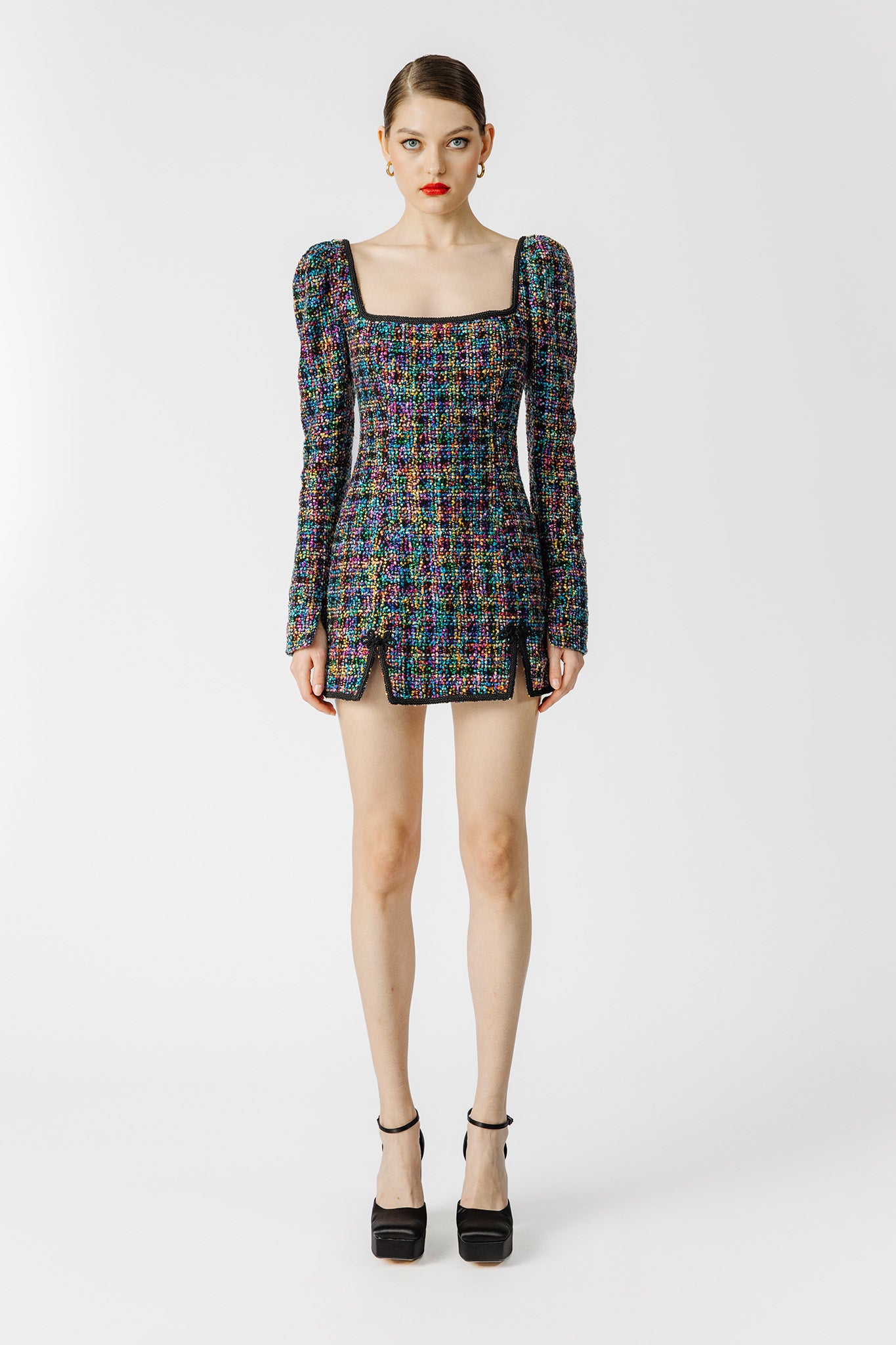 Jenna Tweed Mini Dress-SAU LEE