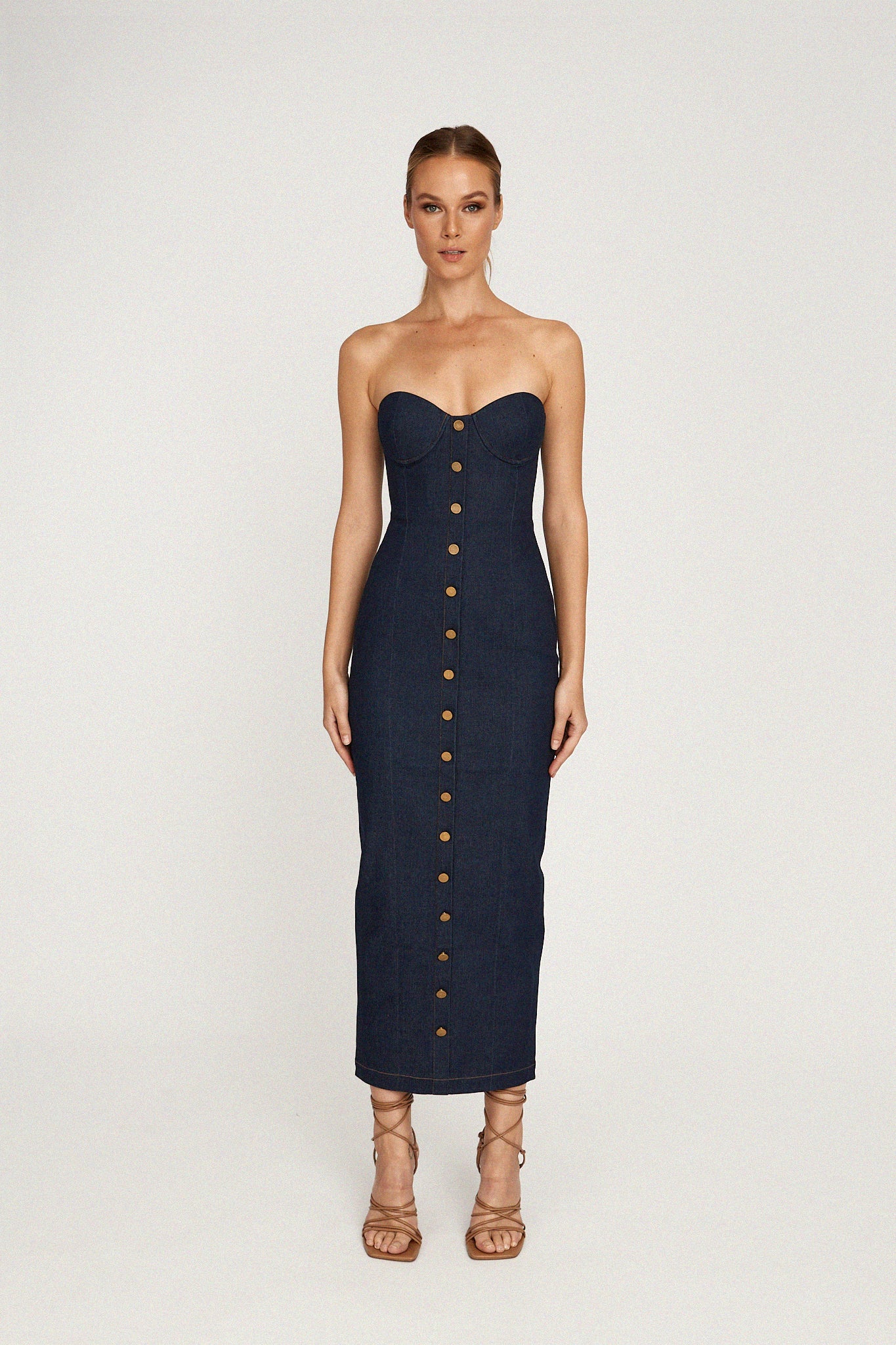 Lexi Denim Dress - Dark Denim #Sau Lee