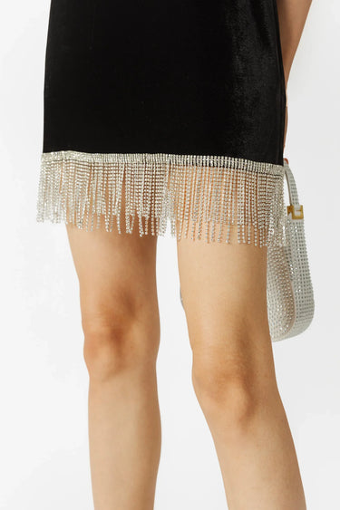 SAU LEE Margaux Velvet Mini Dress - Black / 00