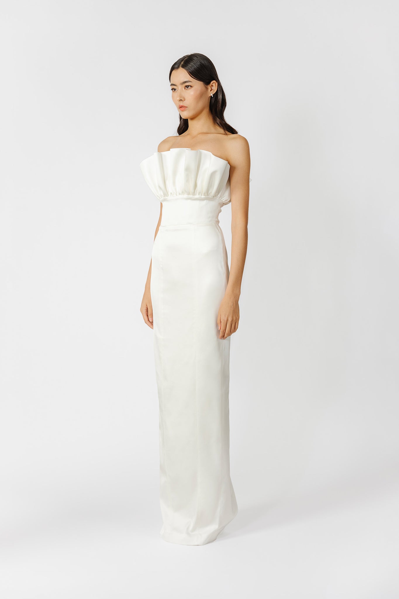 Noah Strapless Satin Gown-SAU LEE