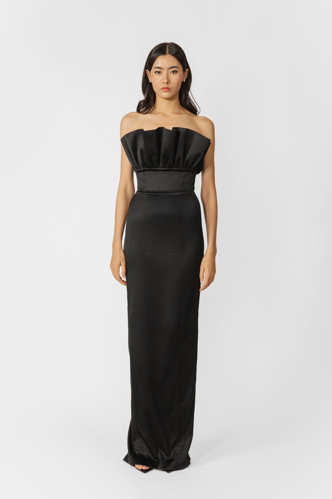 Noah Strapless Satin Gown-SAU LEE