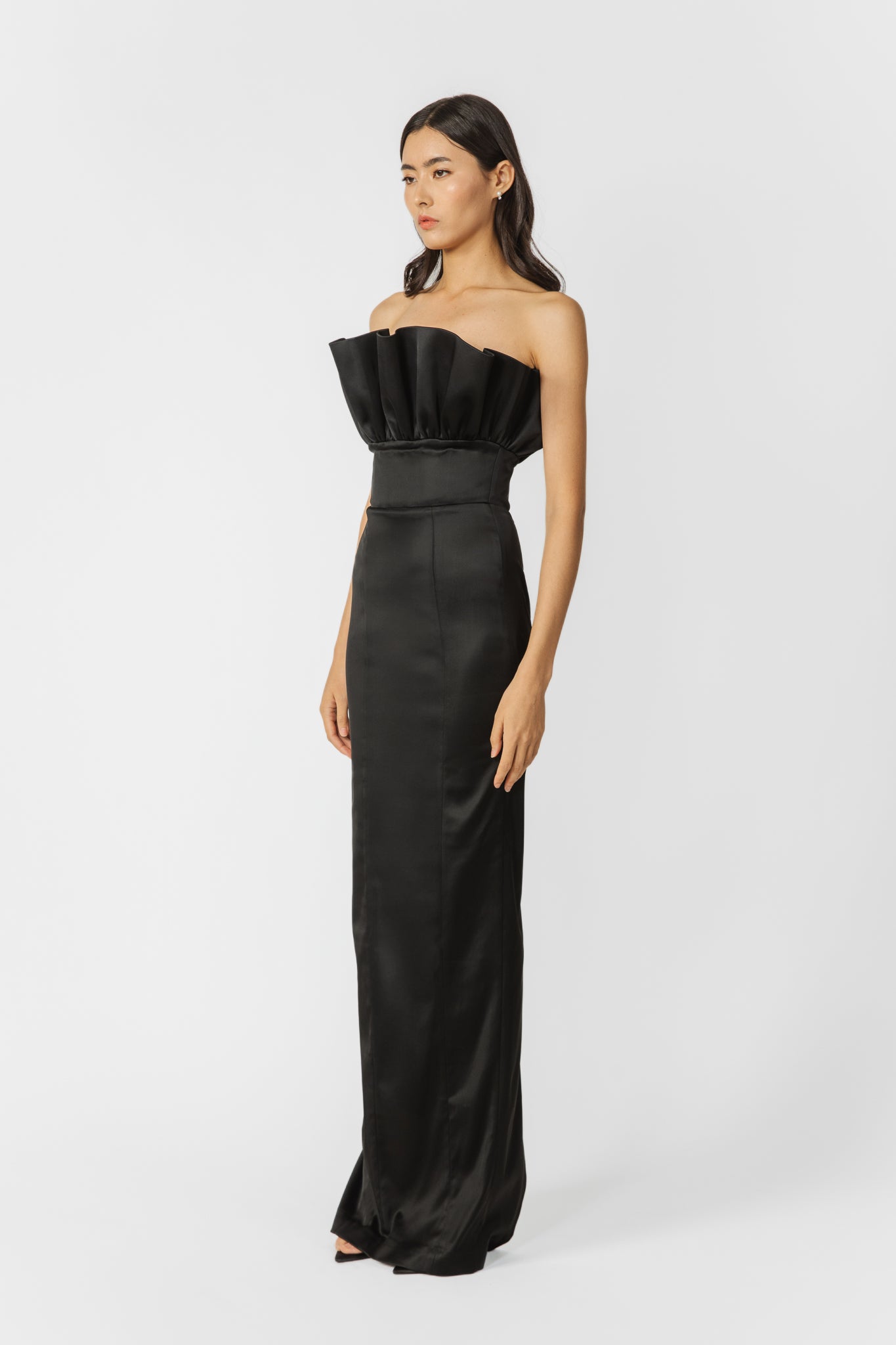 Noah Strapless Satin Gown-SAU LEE