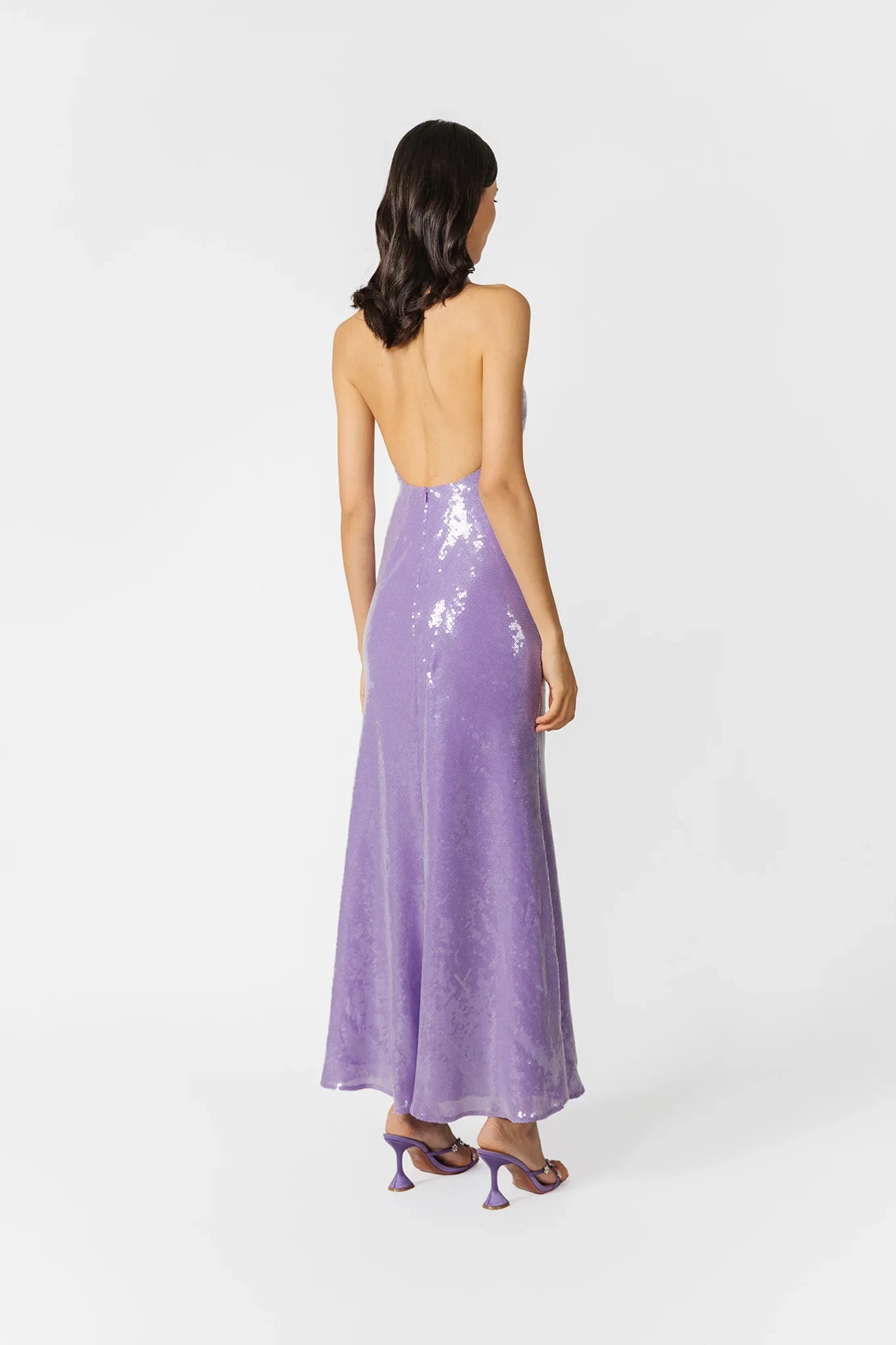 SAU LEE Ophelia Sequined Dress - Lavender / 00