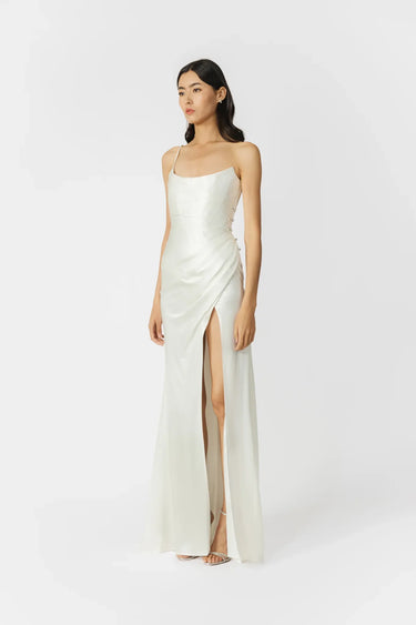 SAU LEE Pasha Satin Gown - Ivory / 00