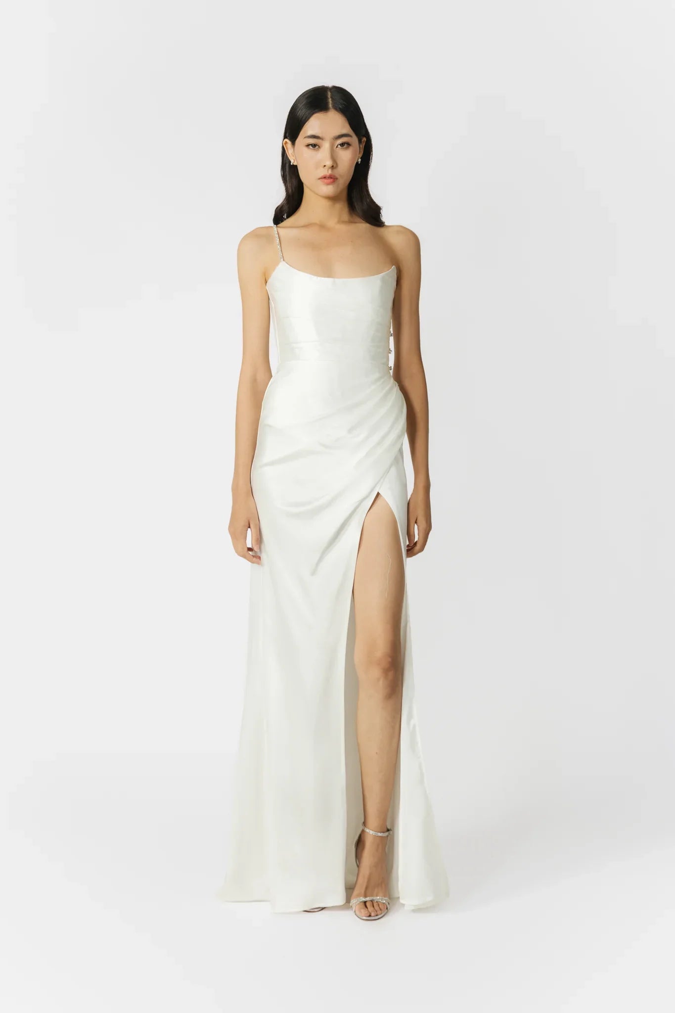 SAU LEE Pasha Satin Gown - Ivory / 00