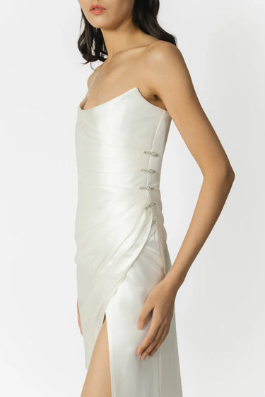 SAU LEE Pasha Satin Gown - Ivory / 00