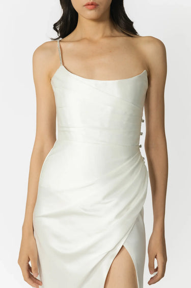 SAU LEE Pasha Satin Gown - Ivory / 00