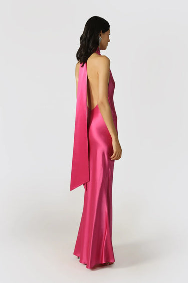 Penelope Backless Satin Gown-SAU LEE