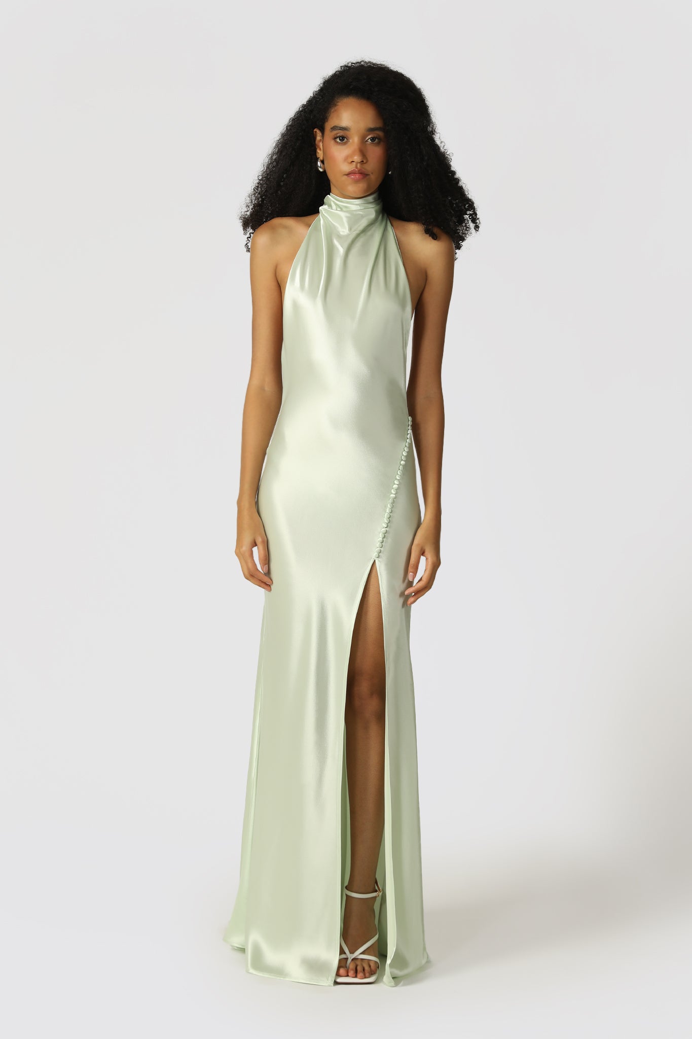 Penelope Backless Satin Gown-SAU LEE