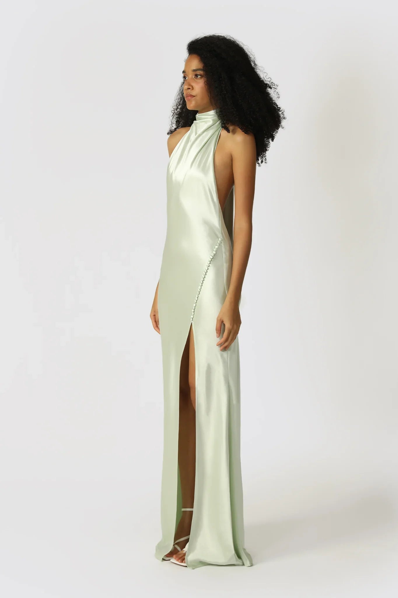 Penelope Backless Satin Gown-SAU LEE