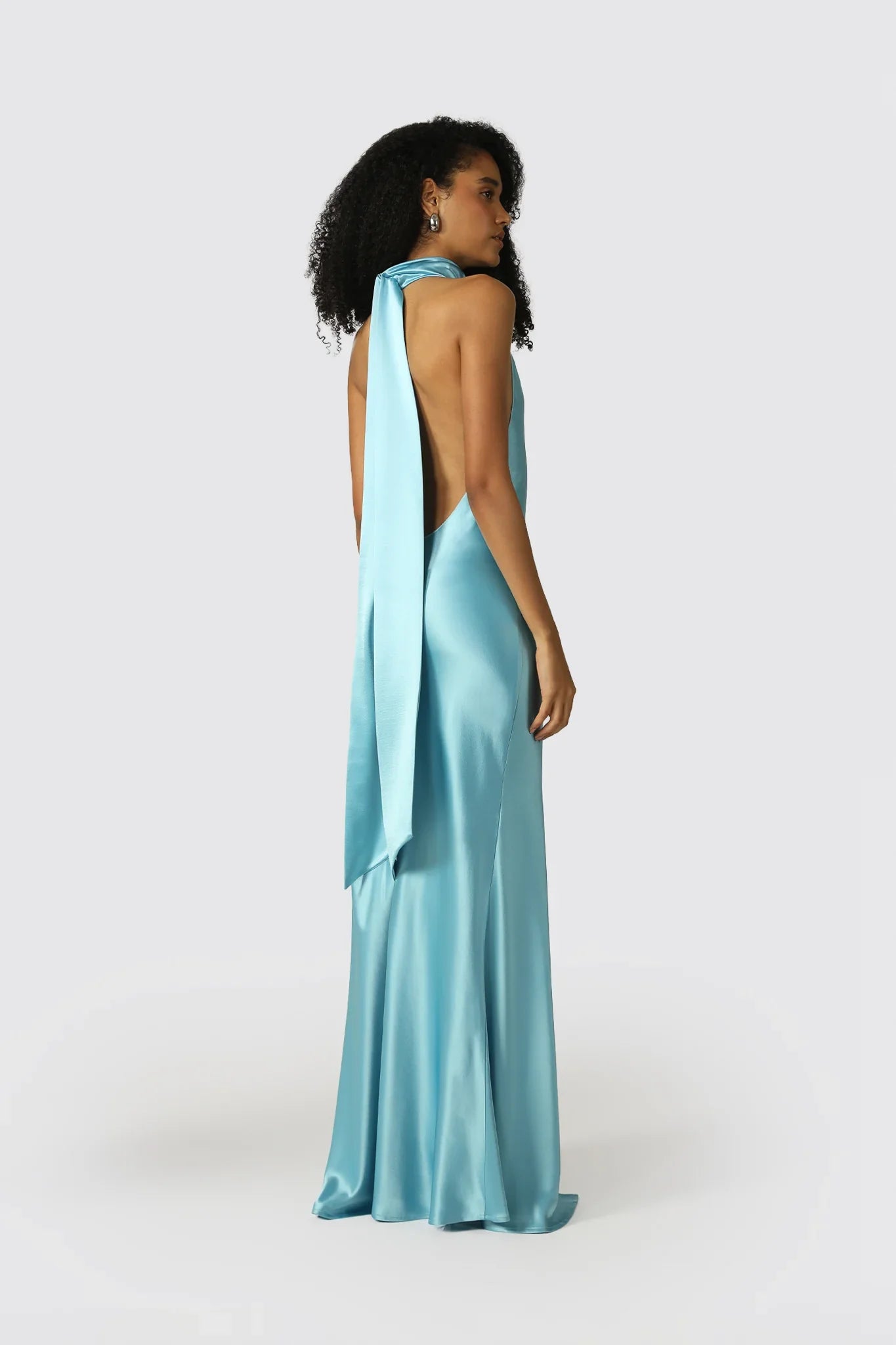 Penelope Backless Satin Gown-SAU LEE