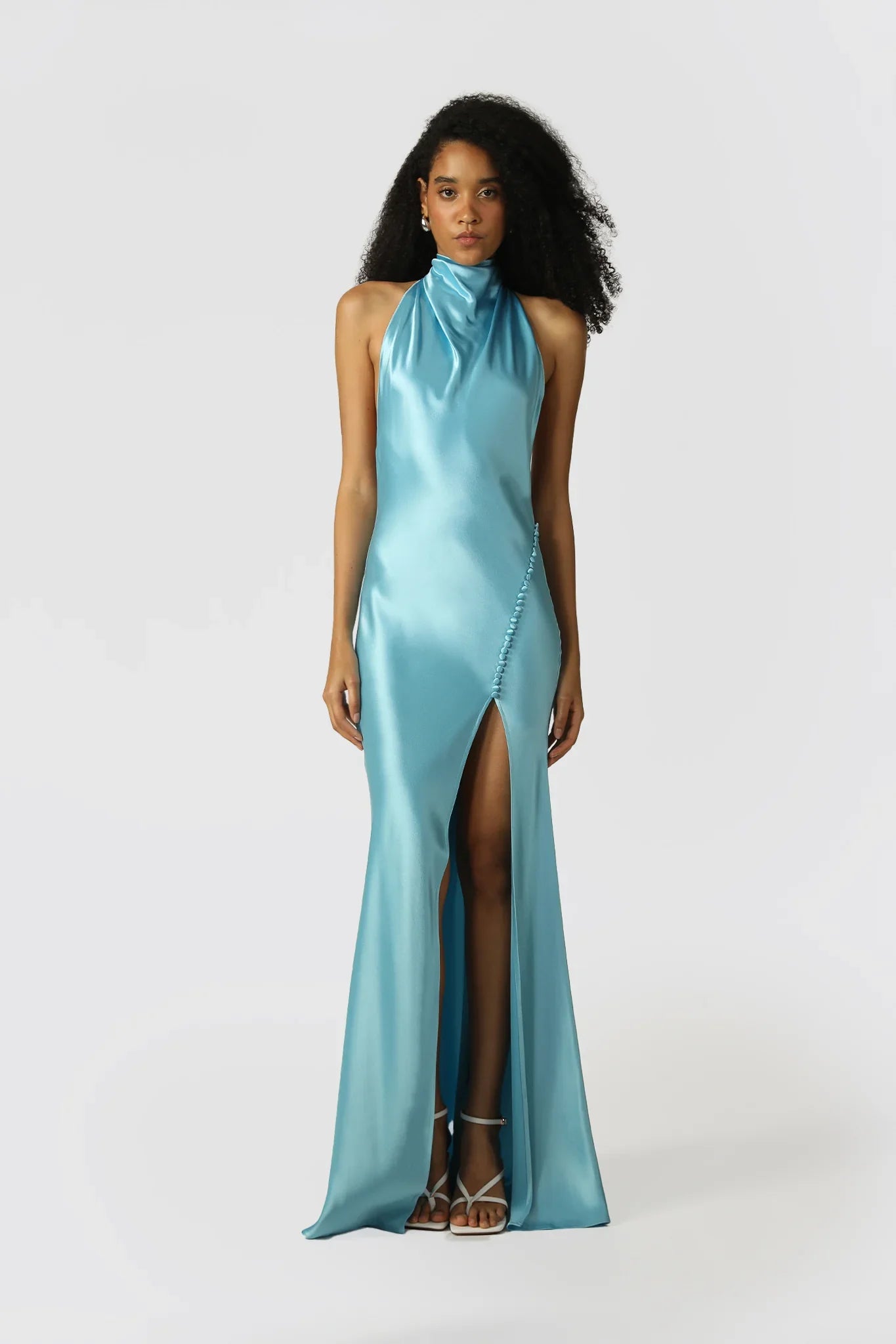 Penelope Backless Satin Gown-SAU LEE