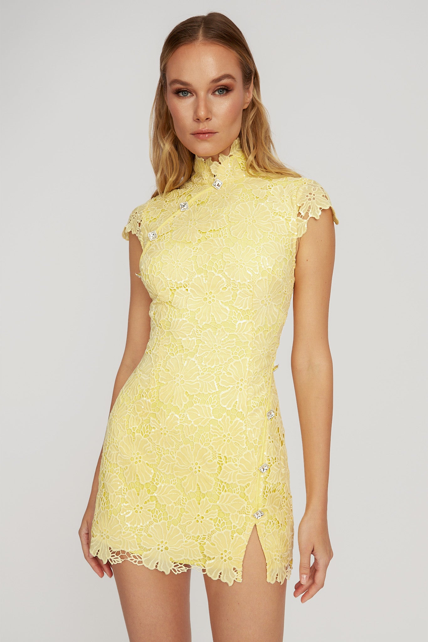 Rae Dress - Lemon Yellow