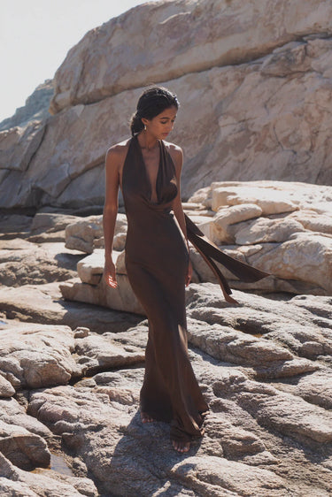 Pearl Charmeuse Satin Gown
