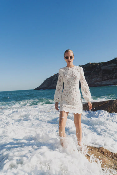 Hilda Embroidered Lace Dress