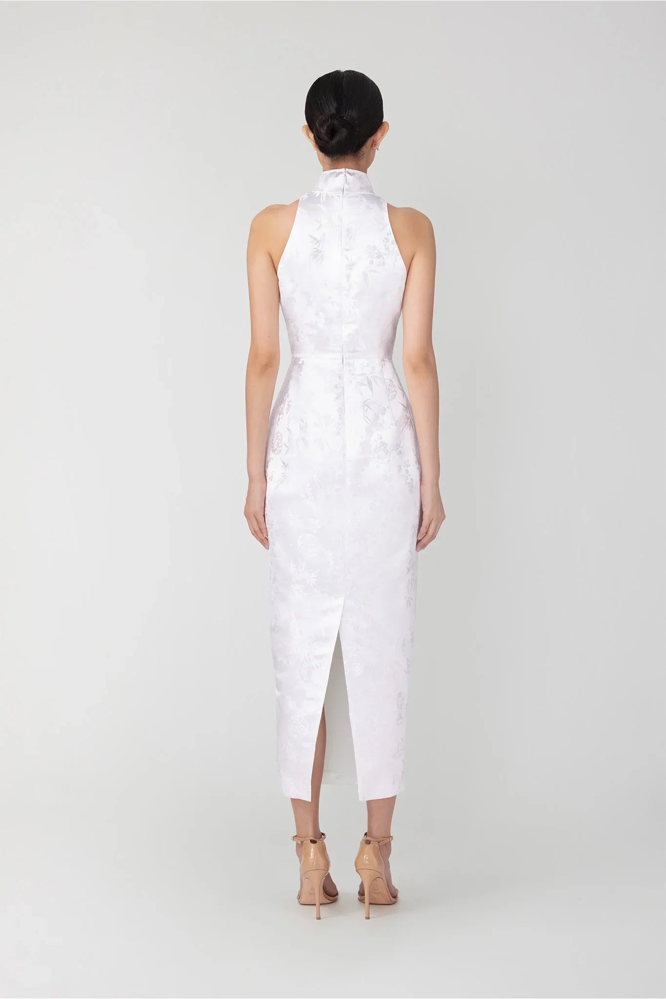 SAU LEE Jill Chinese Jacquard Pencil Dress - Ivory / 00