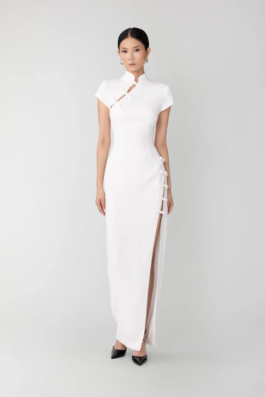 SAU LEE Isabella Maxi Dress - White / 00