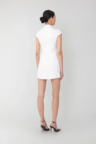 SAU LEE Natasha Tweed Mini Dress - White / 00