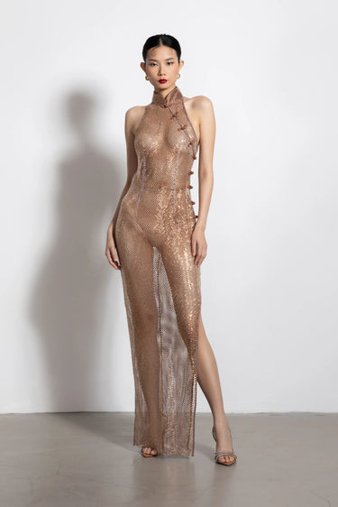 SAU LEE Shao Dress - Copper / 00