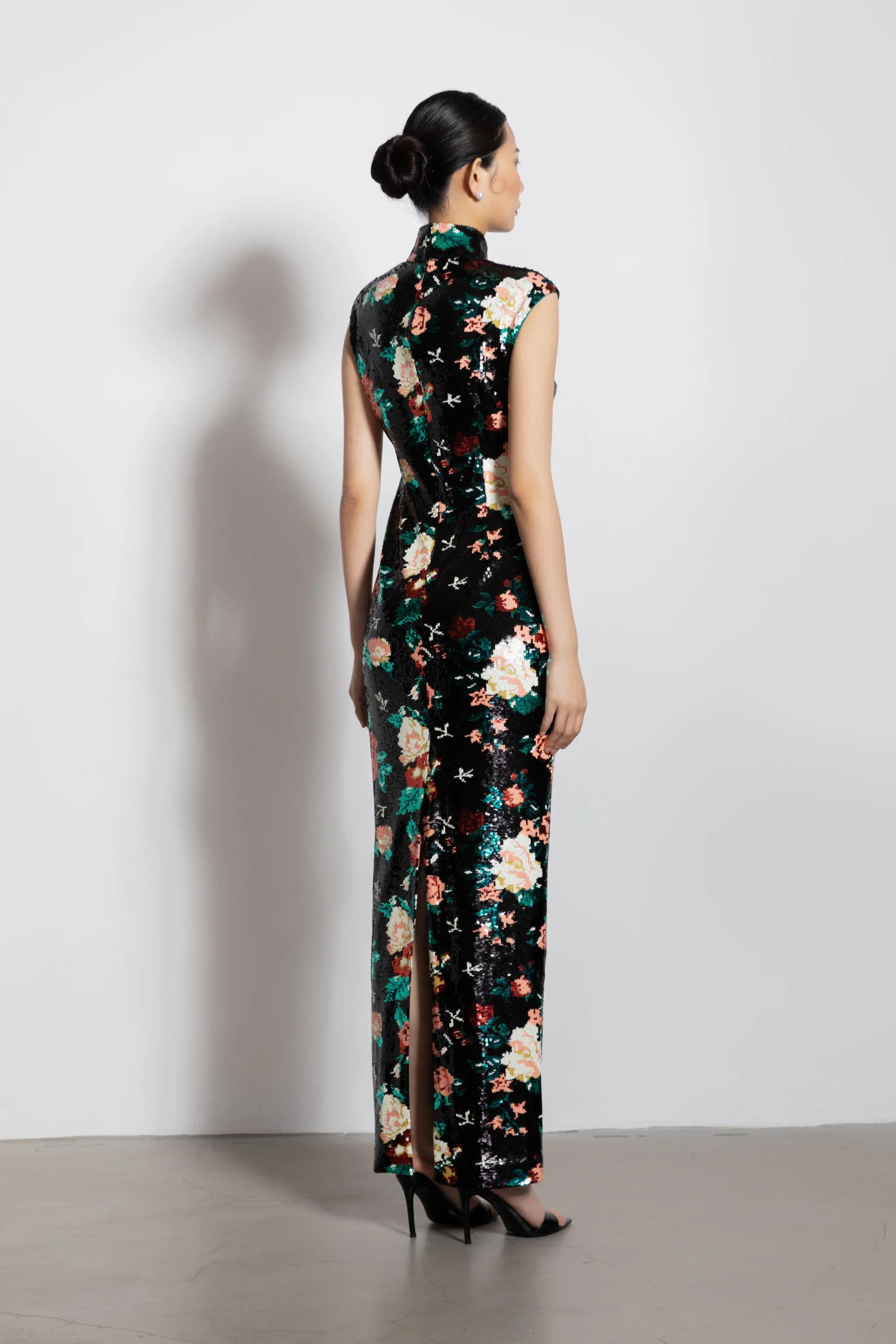 SAU LEE Faye Maxi Dress - Black Multi / 00