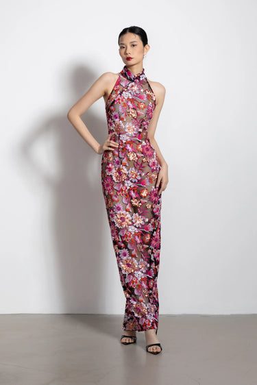 SAU LEE Hwa Maxi Dress - Pink Multi / 00