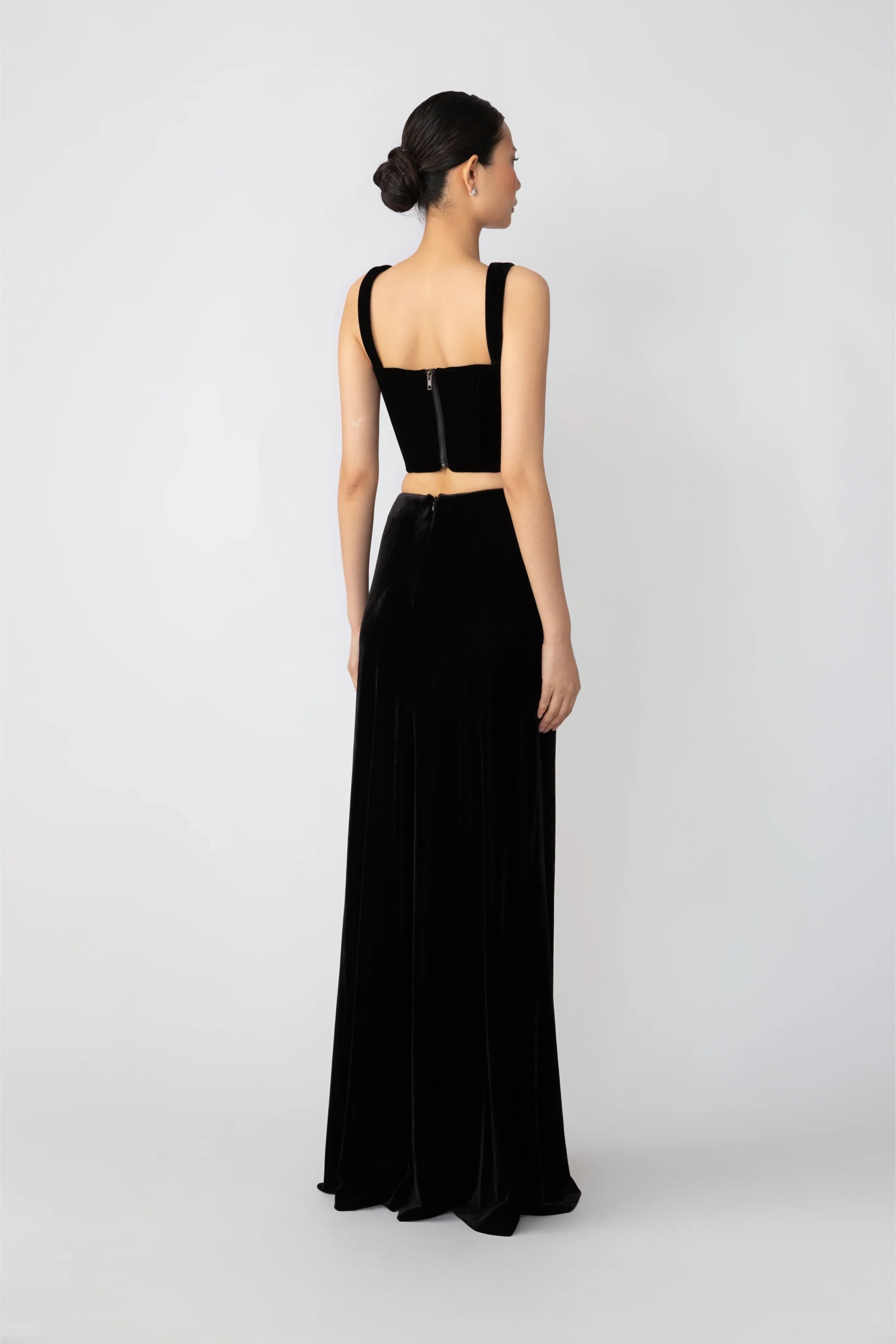 SAU LEE Venus Velvet Skirt - Black / 0
