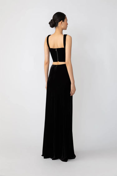 SAU LEE Venus Velvet Top - Black / 0