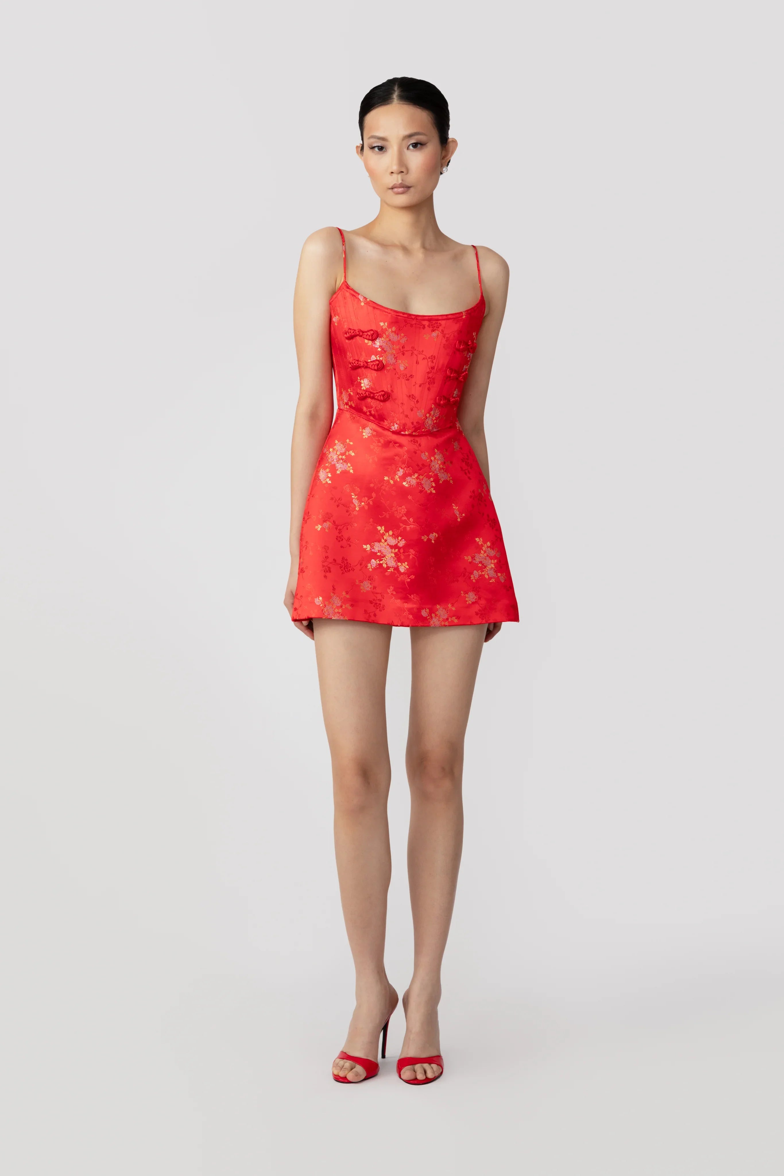 sau lee red mini dress The Little Red Dress feat. Jolie Jacquard Mini Dress
